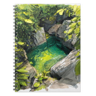 Secret Jungle Pool Notebook Notizblock