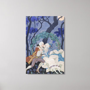 Secret Kiss, Illustration für "Fetes Galantes" von Leinwanddruck