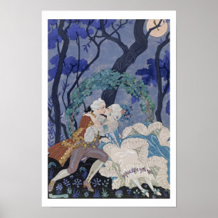 Secret Kiss, Illustration für "Fetes Galantes" von Poster