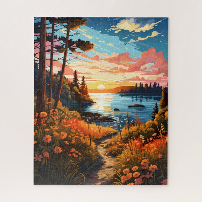 Secret Lake Path Jigsaw Puzzle (Vertikal)