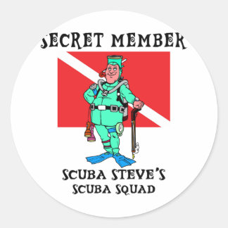 Secret Member SCUBA Steve Runder Aufkleber