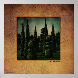 Secret Moonrise Garden Art Poster