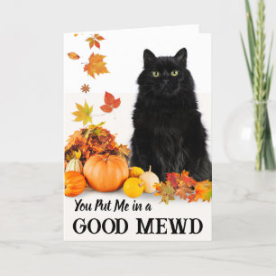 Secret Pal Good Mewd Halloween Black Cat Karte