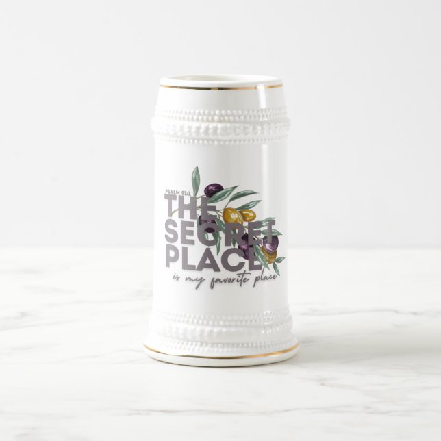 Secret Place Psalm 91 Christlicher Kaffee-Cup Bierglas (Mittel)