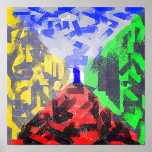 Secret Room Abstraktes Original Art von Elizavella Poster