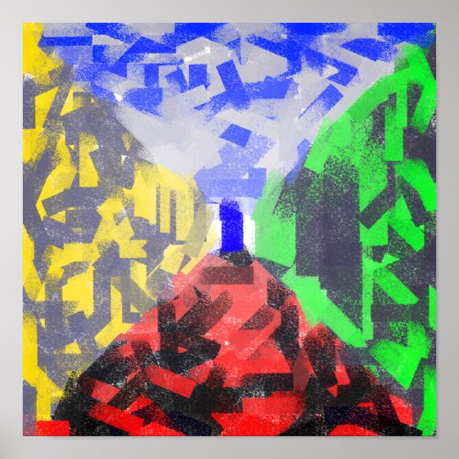 Secret Room Abstraktes Original Art von Elizavella Poster (Vorne)