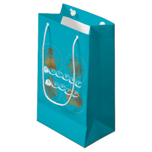 Secret Santa Aquamarin Turquoise Gold Siegel Gesch Kleine Geschenktüte