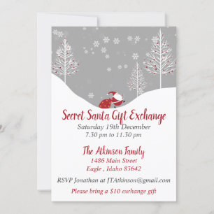 Secret Santa Christmas Geschenk Exchange Party Einladung