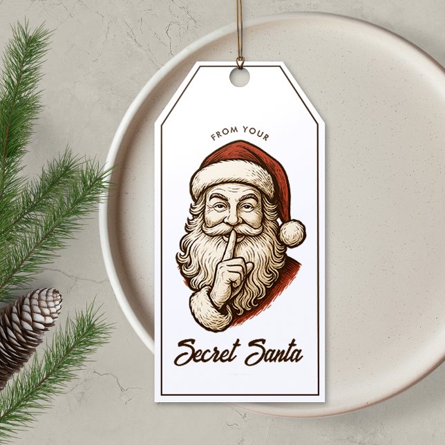 Secret Santa Christmas  Geschenkanhänger (Von Creator hochgeladen)