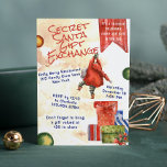 Secret Santa Christmas Party Moderne Wasserfarbe Einladung<br><div class="desc">Dieses Ferien-Design zeigt einen wunderschönen whimsical Weihnachtsmann hängt auf dem Text "Secret Santa Gift Exchange" mit gestapelten Weihnachtsgeschenke unten. Personalisiert mit Ihren Weihnachtsgeheimnis Santa Party Einladung Details durch die Bearbeitung der Textfelder zur Verfügung gestellt. #christmas #holidays #secretsanta #secretsantagifteexchange #christmaspartyinvitations #christmasparty #secretsantaparty #santa #sekretasntainvitations#christmasinvitations #holidayinvitations #christenyinvitations #christliche einladungen #christenjarts #Party #...</div>