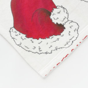 Secret Santa Claus Gift Red Christmas Weihnachten  Fleecedecke