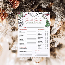Secret Santa Co Worker Geschenkkarte Einladung