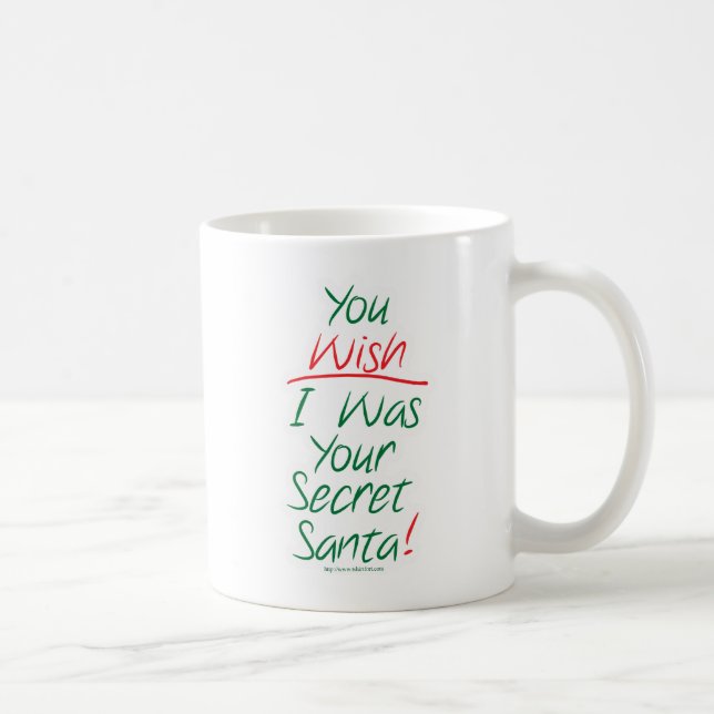 Secret Santa Funny Holiday Weihnachtsdesign Kaffeetasse (Rechts)