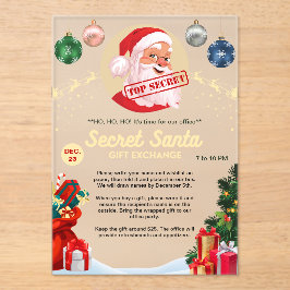 Secret Santa Gift Exchange Weihnachtsfeiertag Part Acryleinladungen