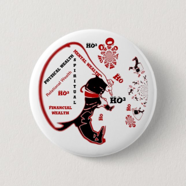 Secret Santa Gift - Wohlstand und Wohlstand Button (Vorderseite)