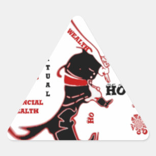 Secret Santa Gift - Wohlstand und Wohlstand Dreieckiger Aufkleber