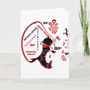 Secret Santa Gift - Wohlstand und Wohlstand Feiertagskarte