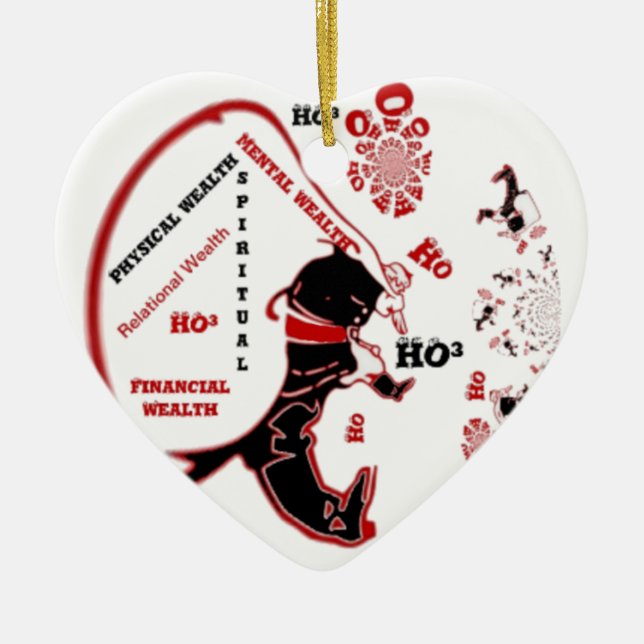 Secret Santa Gift - Wohlstand und Wohlstand Keramik Ornament (Vorne)