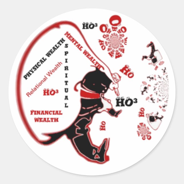 Secret Santa Gift - Wohlstand und Wohlstand Runder Aufkleber (Vorderseite)