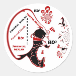 Secret Santa Gift - Wohlstand und Wohlstand Runder Aufkleber