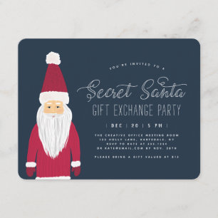 Secret Santa Holiday Gift Exchange Party Einladung