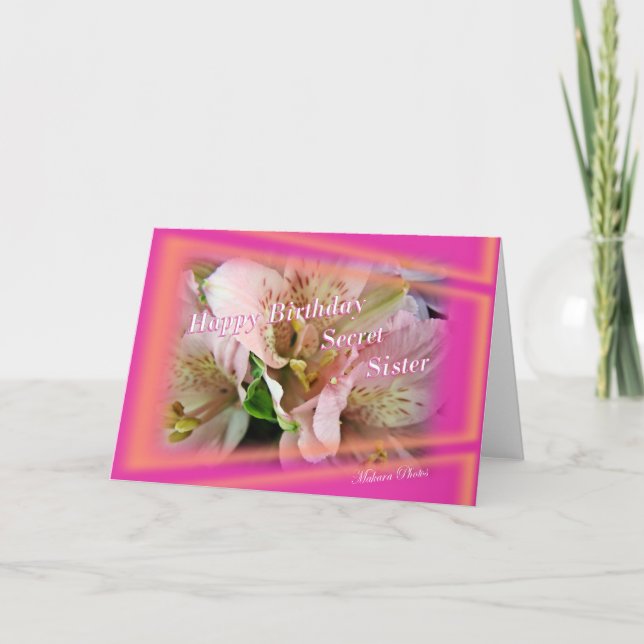 Secret Sister Geburtstagskarte Karte (Vorderseite)