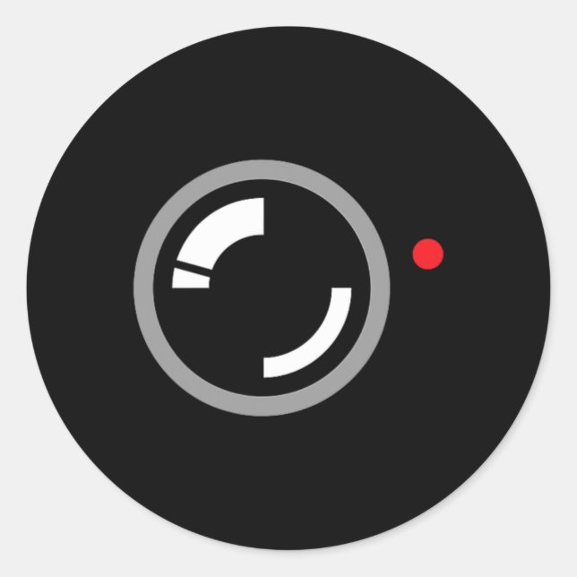 Secret Video Recording Funny Cameraman Halloween C Runder Aufkleber (Vorderseite)