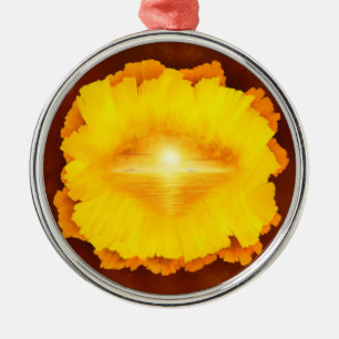 "Secret World" surrealistische Sonnenuntergangsins Ornament Aus Metall