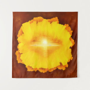 "Secret World" surrealistische Sonnenuntergangsins Wandteppich