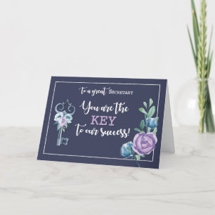 Secretary Admin Pro Day Key für den Erfolg Karte