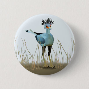 Secretary Bird of South Africa Button