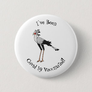 Secretary Cartoon Illustration Button