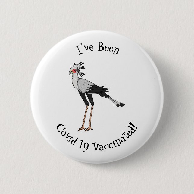 Secretary Cartoon Illustration Button (Vorderseite)