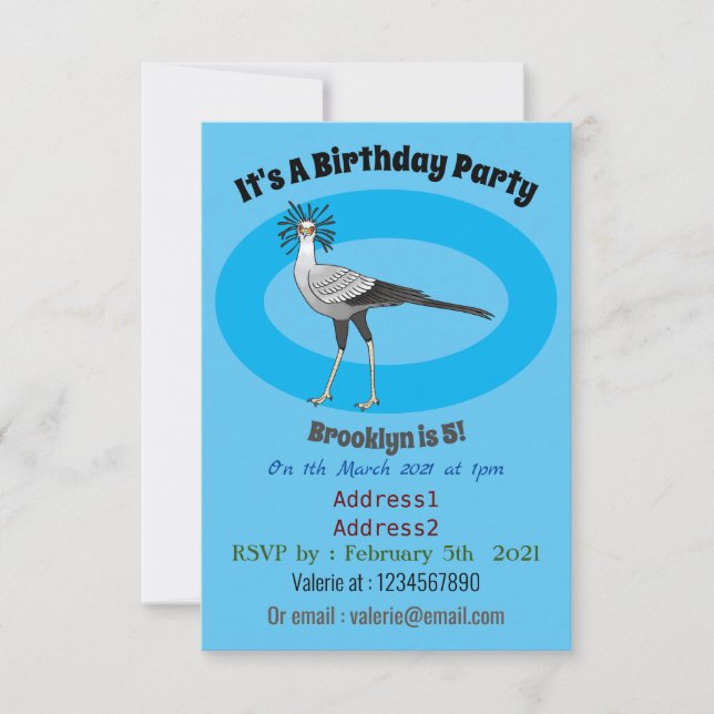 Secretary Cartoon Illustration Einladung (Vorderseite)