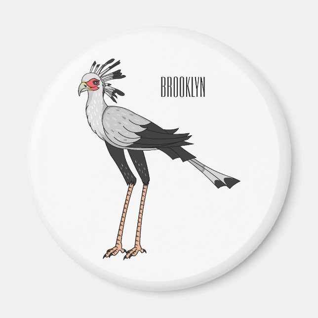 Secretary Cartoon Illustration Magnet (Vorne)