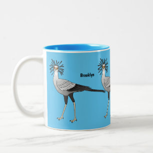 Secretary Cartoon Illustration Zweifarbige Tasse