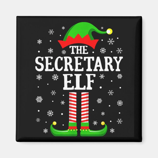 Secretary Elf Funny Christmas Family Matching  Magnet (Vorne)
