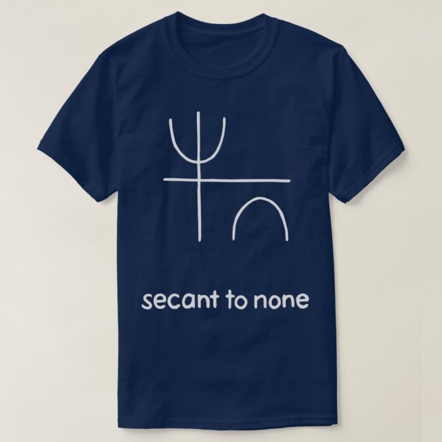 Sector to None Math Pun Trigonometry  T-Shirt (Design vorne)