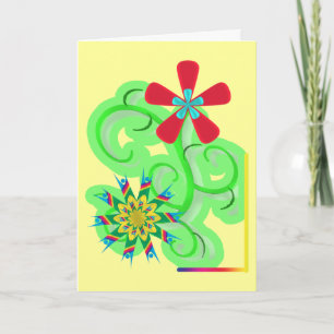 Secular Humanist & Atheist Symbol Flowers Karte