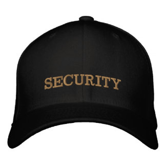SECURITY bestickte Baseballkappe gold / schwarz