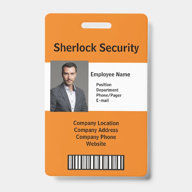 Security Foto-ID-Abzeichen mit Sicherheitscode Ausweis (Vorderseite)