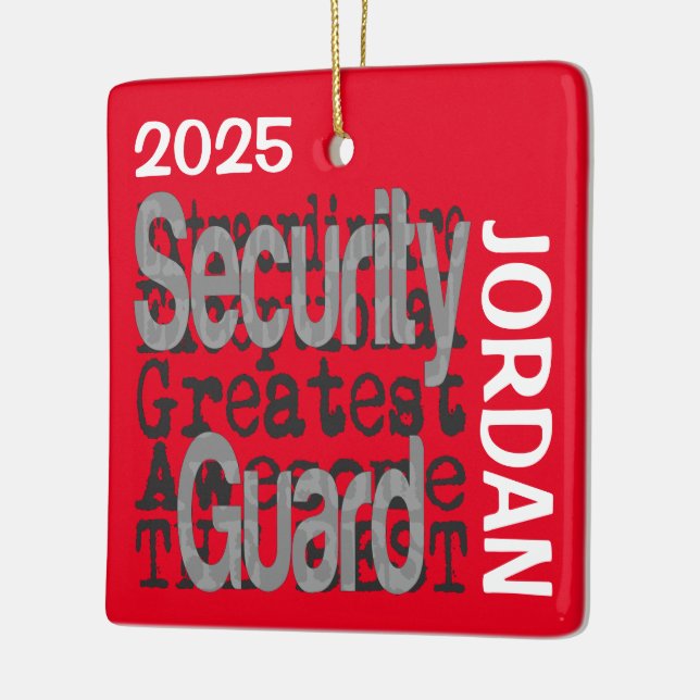 Security Guard Extraordinaire CUSTOM Keramikornament (Links)