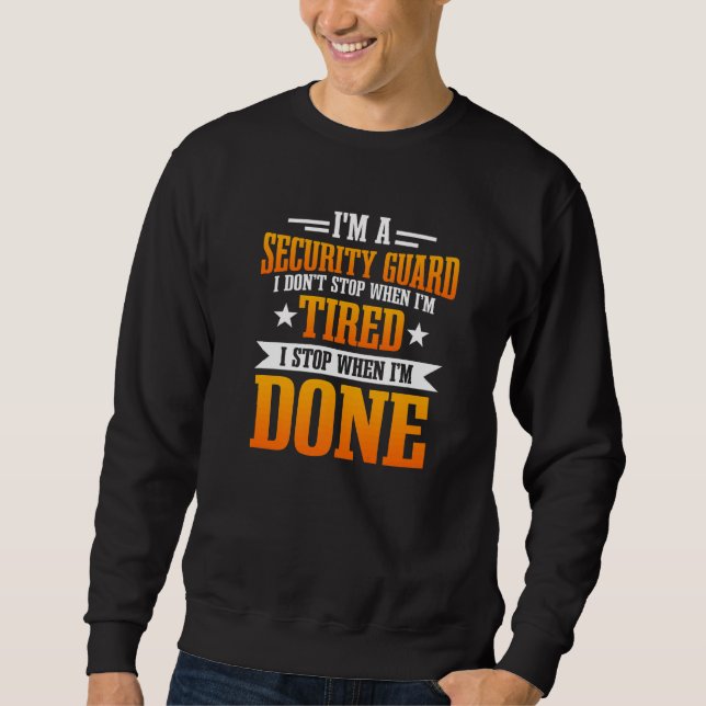 Security Guard Inspector Officer Watchman Custodia Sweatshirt (Vorderseite)