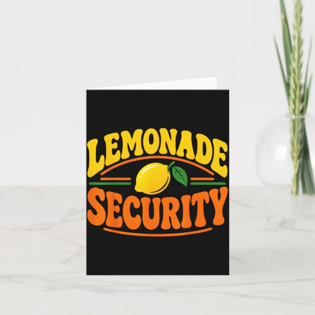 Security-Limonadenstand-Crew Jugend-Limonade Karte (Vorderseite)