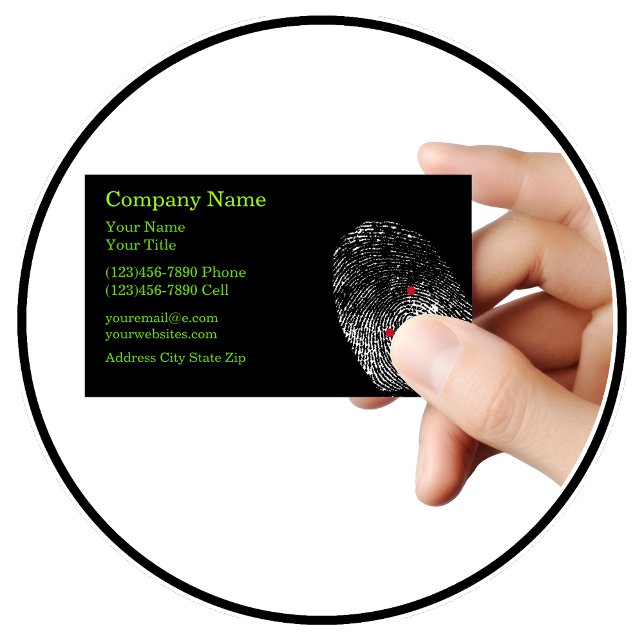 Security Protection Fingerprint Business Cards Visitenkarte (Von Creator hochgeladen)