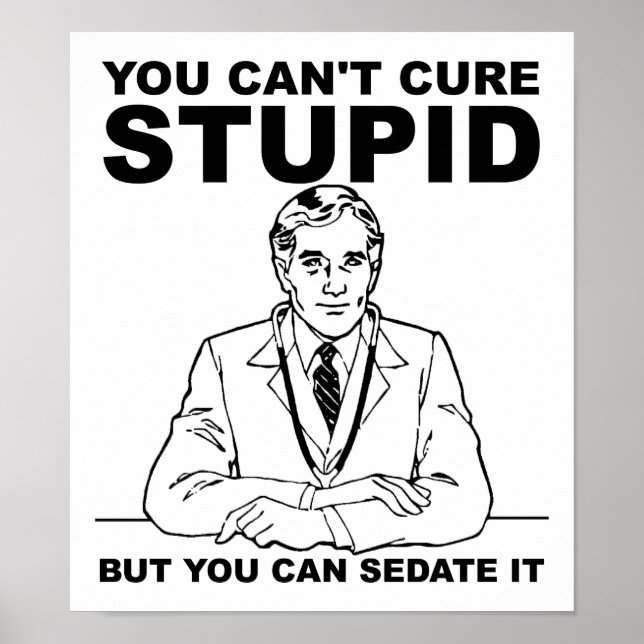 Sedate Stupid Funny Poster (Vorne)