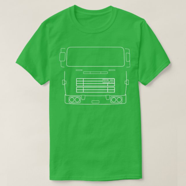 Seddon Atkinson 400 klassische LKW-Kontur weiß T-Shirt (Design vorne)