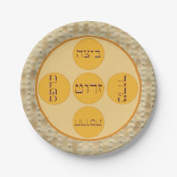Seder Plate mit Matzoh Border