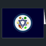 Seder Platte<br><div class="desc">Passahfest seder Platte füllte mit traditionellen jüdischen Symbolen auf den Grußkarten,  Briefmarken,  Aufklebern,  Babygeschenken und Wohngestaltung,  die jüdischen Davidsstern Kennzeichnen.</div>