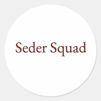 Seder Squad Sticker, Passover Sticker, Jewish Runder Aufkleber